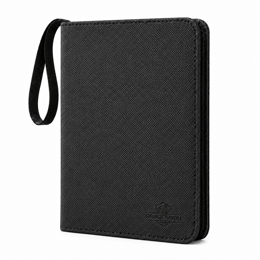 Verzamelmap geschikt voor Pokémon-kaarten - Zwarte PU leren binder - 4-Pocket - 400 kaarten