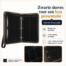 TCG Binder geschikt voor Pokémon kaarten - Grijs PU suède - 9 - Pocket indeling - 900 Kaarten - George Napoli TCG