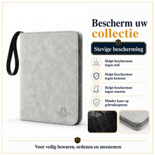 TCG Binder geschikt voor Pokémon kaarten - Grijs PU suède - 9 - Pocket indeling - 900 Kaarten - George Napoli TCG