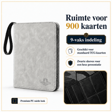 TCG Binder geschikt voor Pokémon kaarten - Grijs PU suède - 9 - Pocket indeling - 900 Kaarten - George Napoli TCG