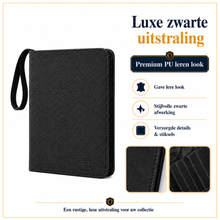 Luxe zwarte kaartbinder met PU leren afwerking geschikt voor Pokémon-kaarten